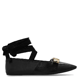 Black Calfskin Ballet Flats
