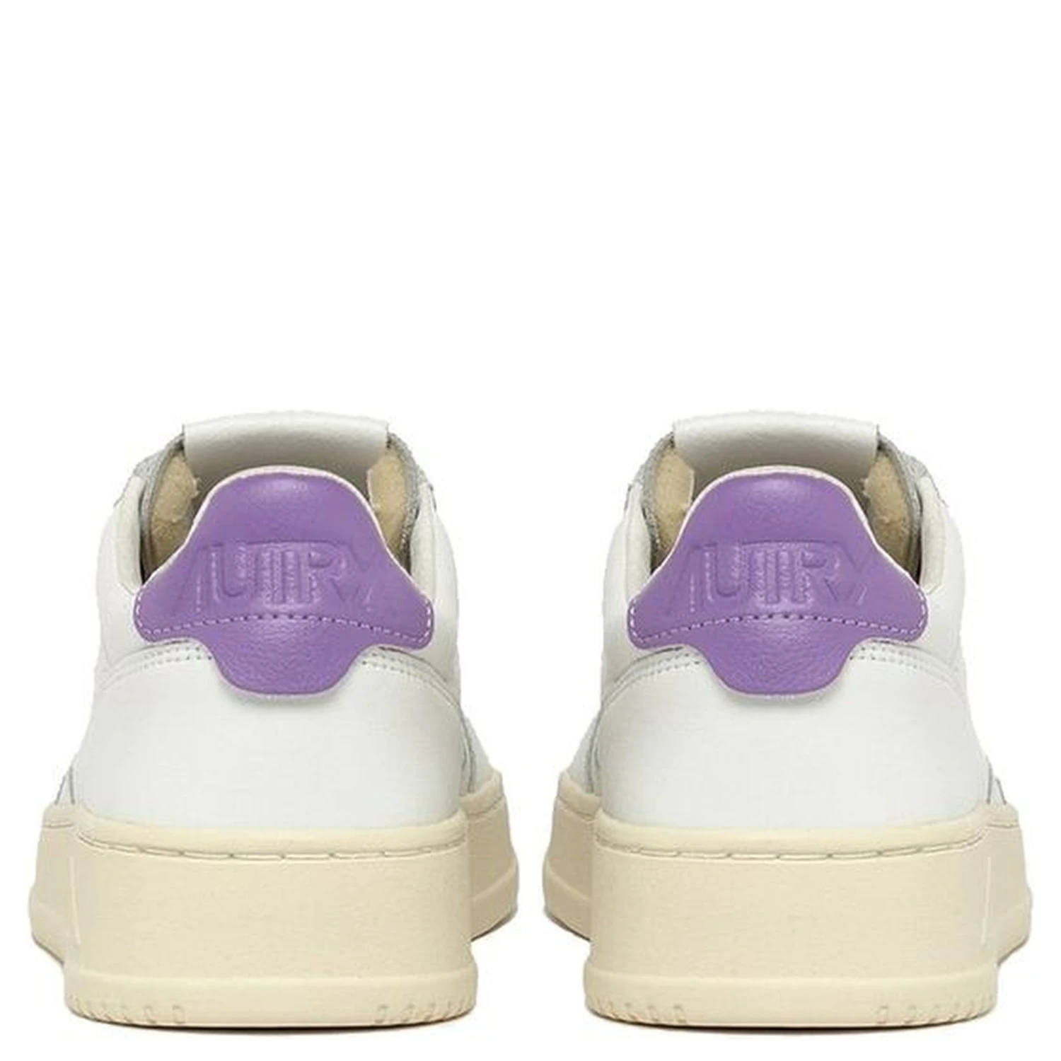 White Leather Low Top Sneakers