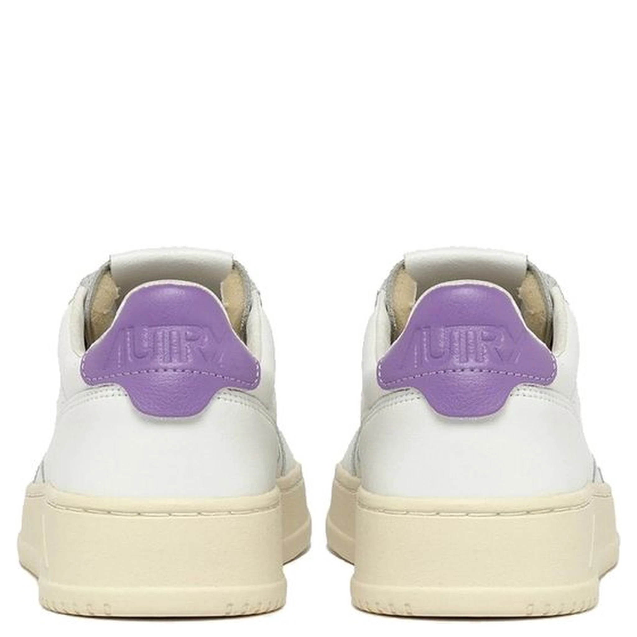 White Leather Low Top Sneakers