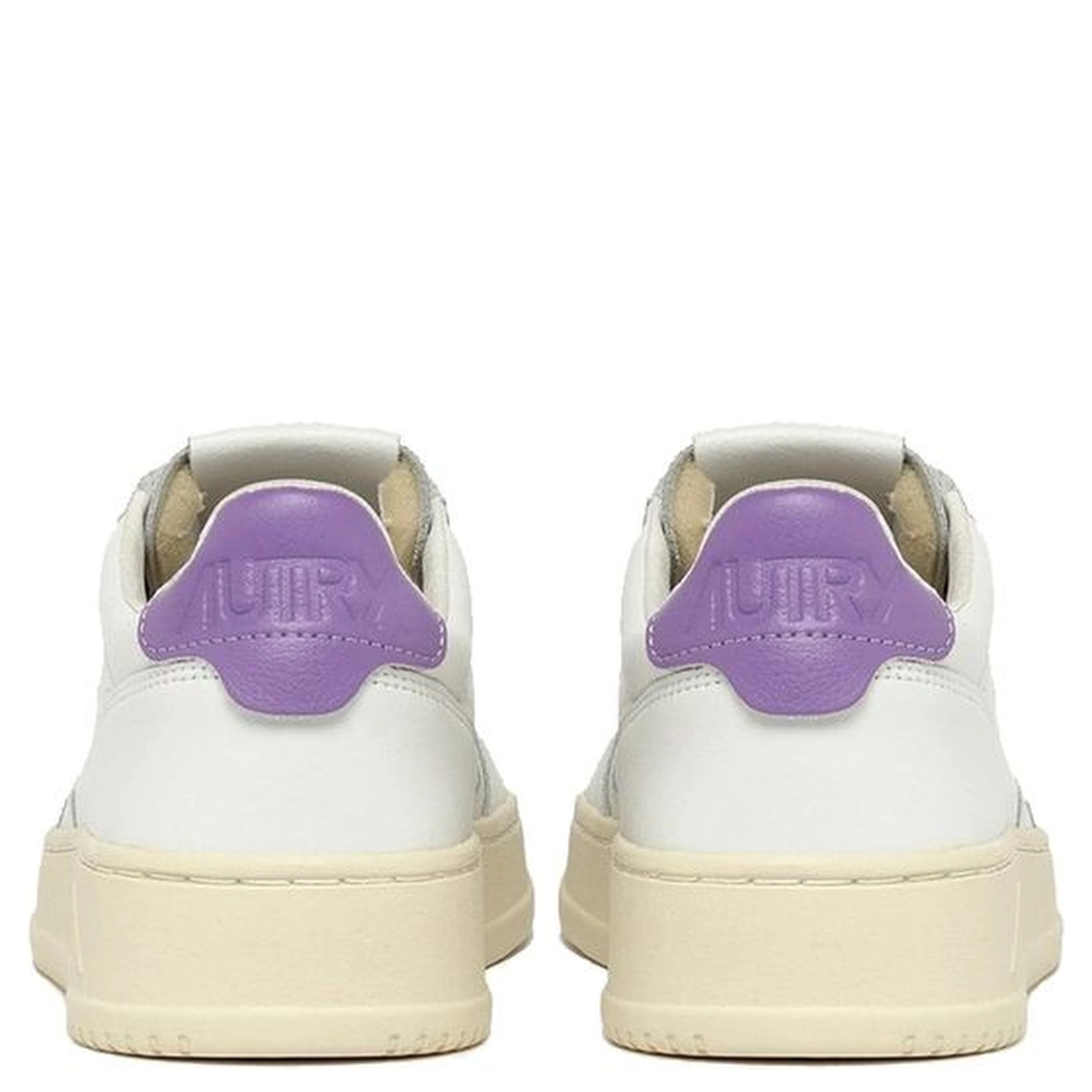White Leather Low Top Sneakers