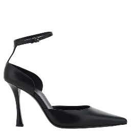 Black Lamb Leather Pumps