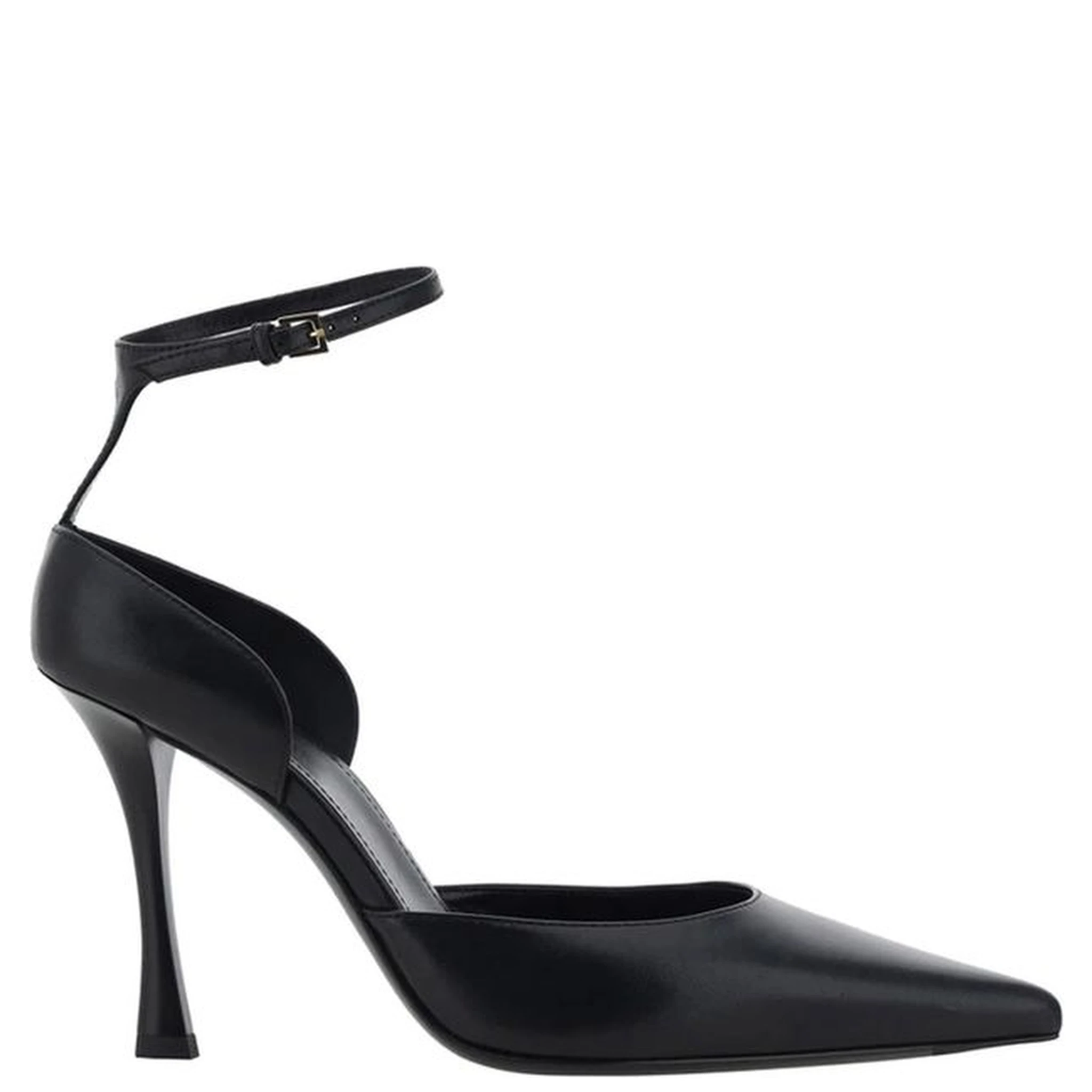 Black Lamb Leather Pumps