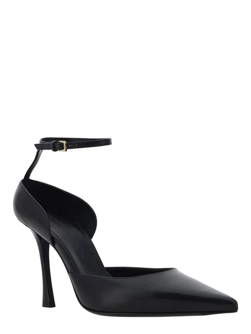Black Lamb Leather Pumps