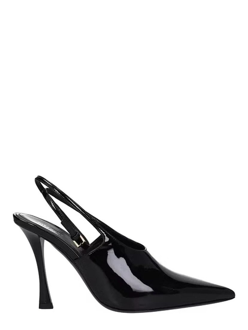 Black Calfskin High Heel Pumps