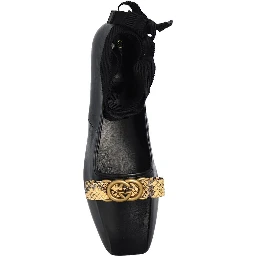 Black Calfskin Ballet Flats