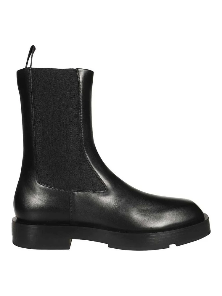Black Calfskin Chelsea Boots