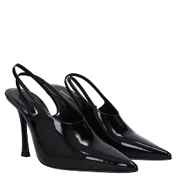 Black Calfskin High Heel Pumps