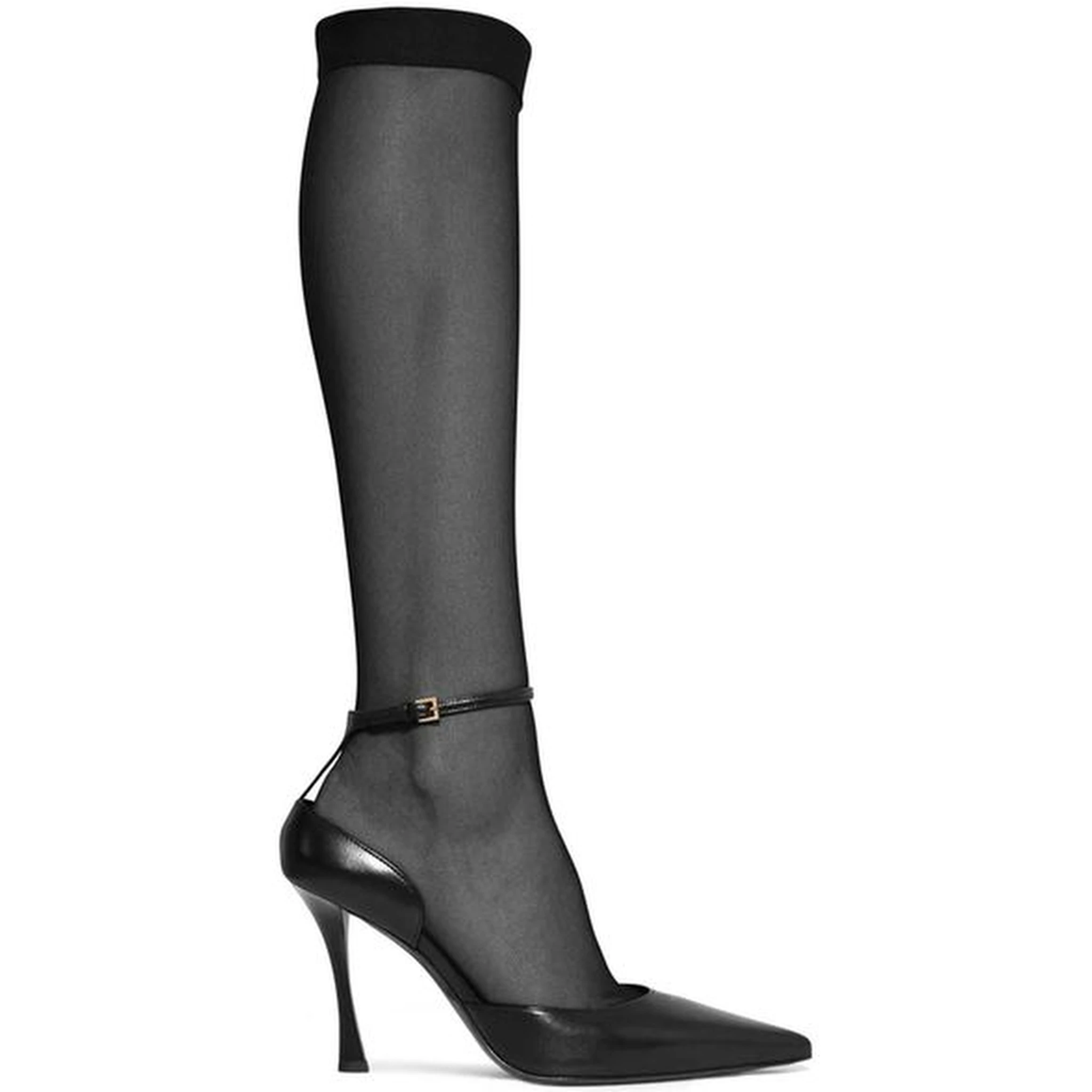 Black Lamb Leather Pumps