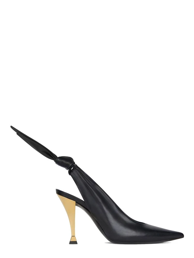 Black Calfskin High Heel Pumps
