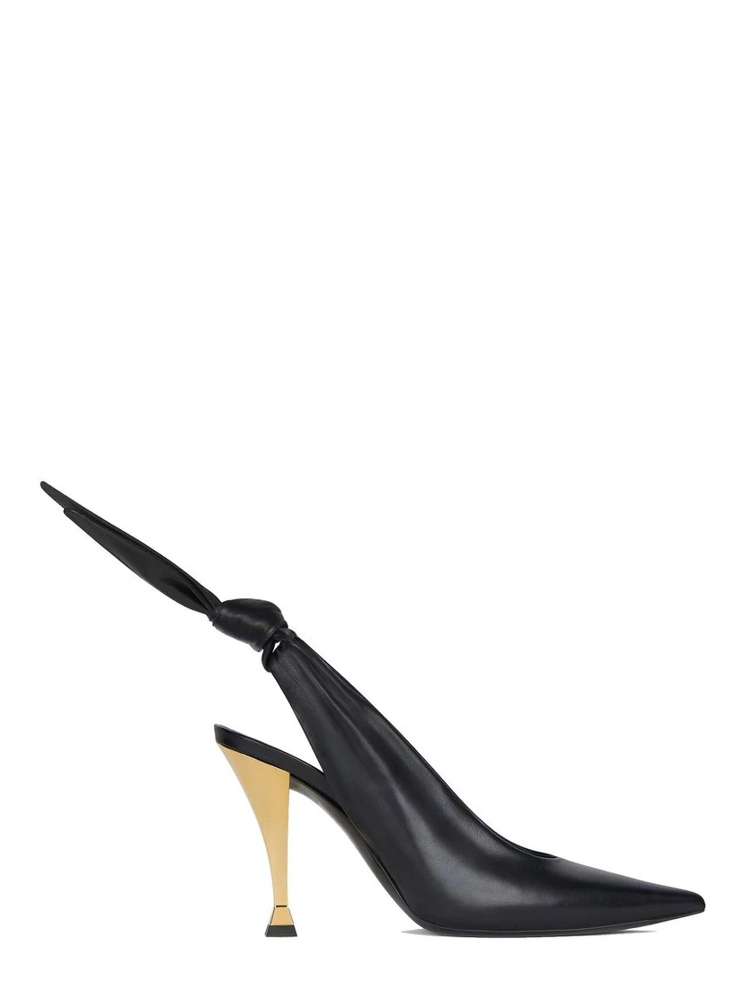 Black Calfskin High Heel Pumps