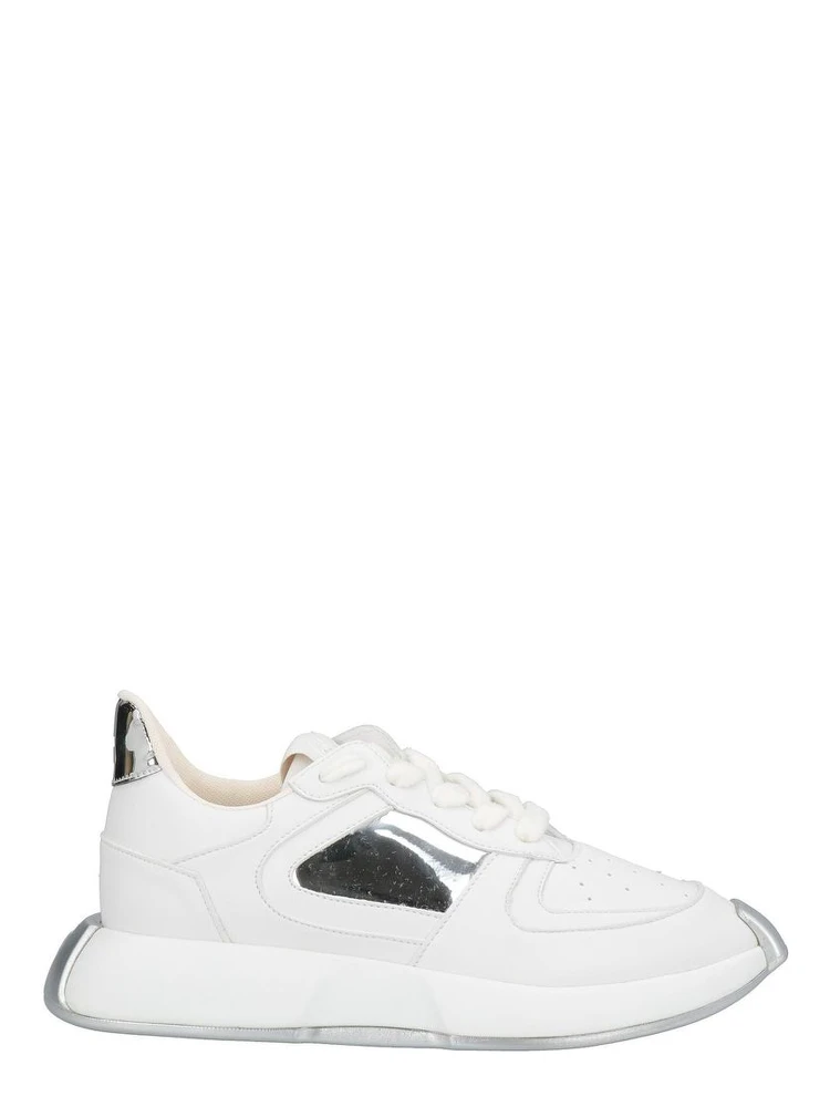 White Calfskin Chunky Sneakers