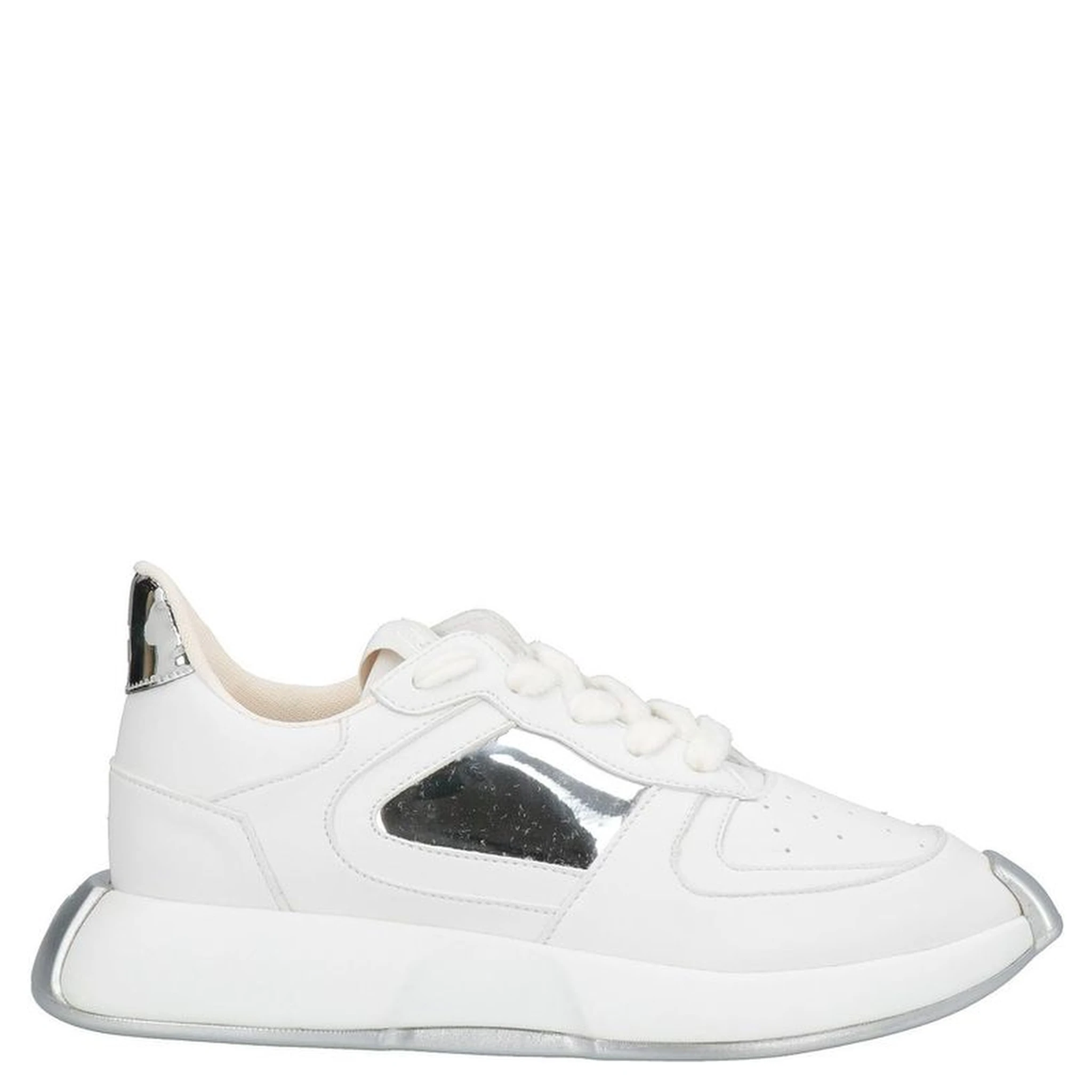 White Calfskin Chunky Sneakers