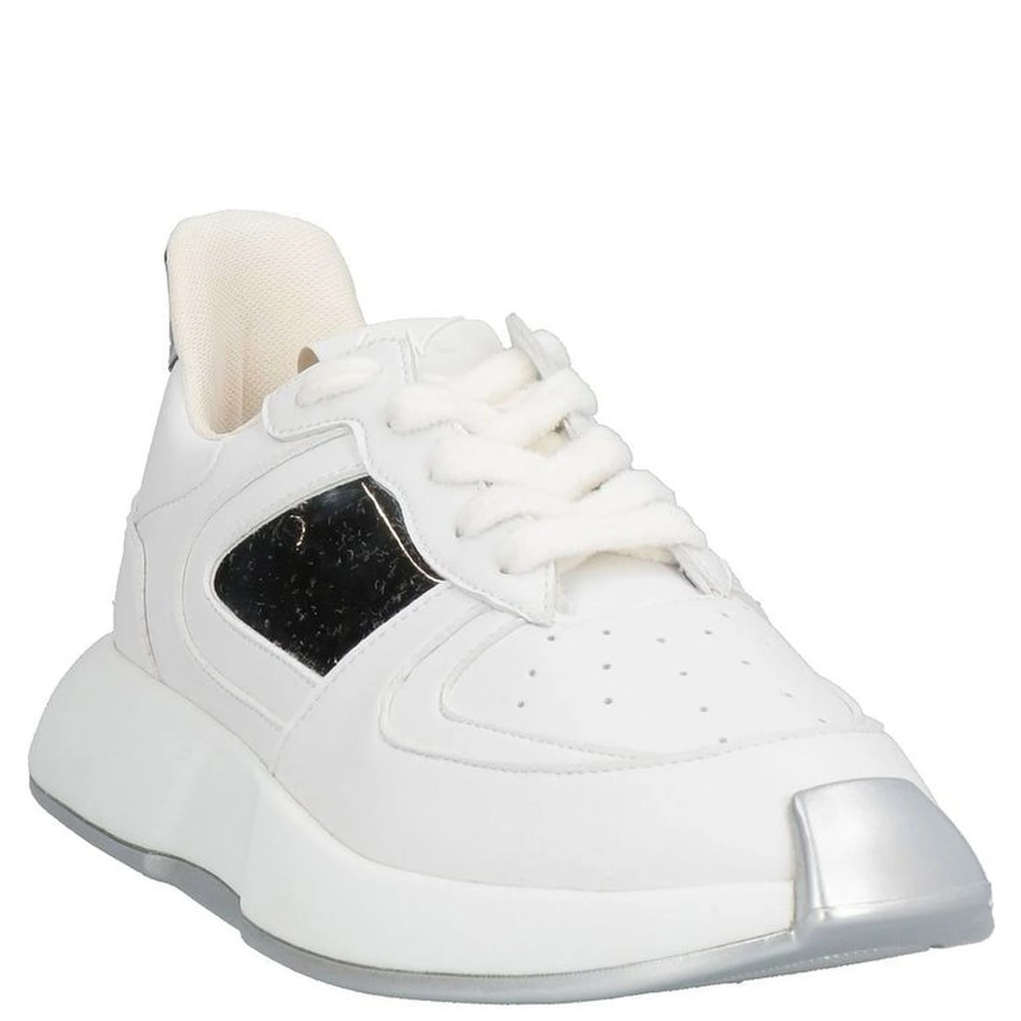 White Calfskin Chunky Sneakers