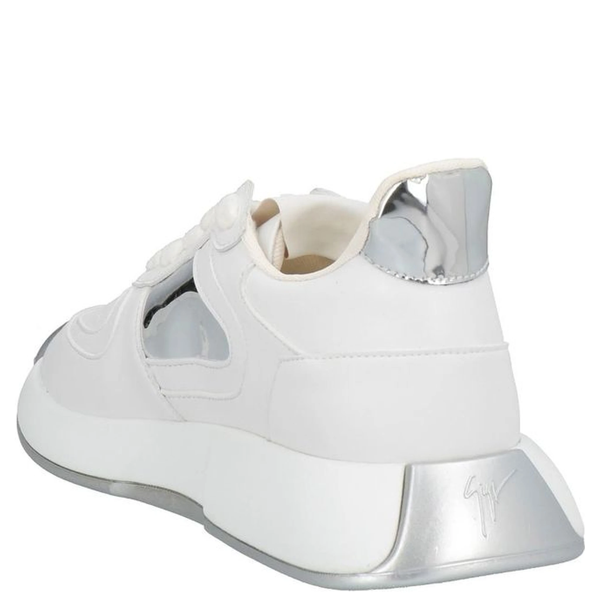 White Calfskin Chunky Sneakers