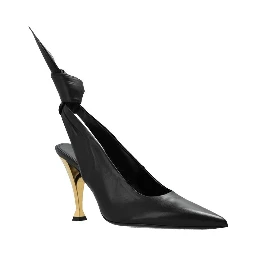 Black Calfskin High Heel Pumps