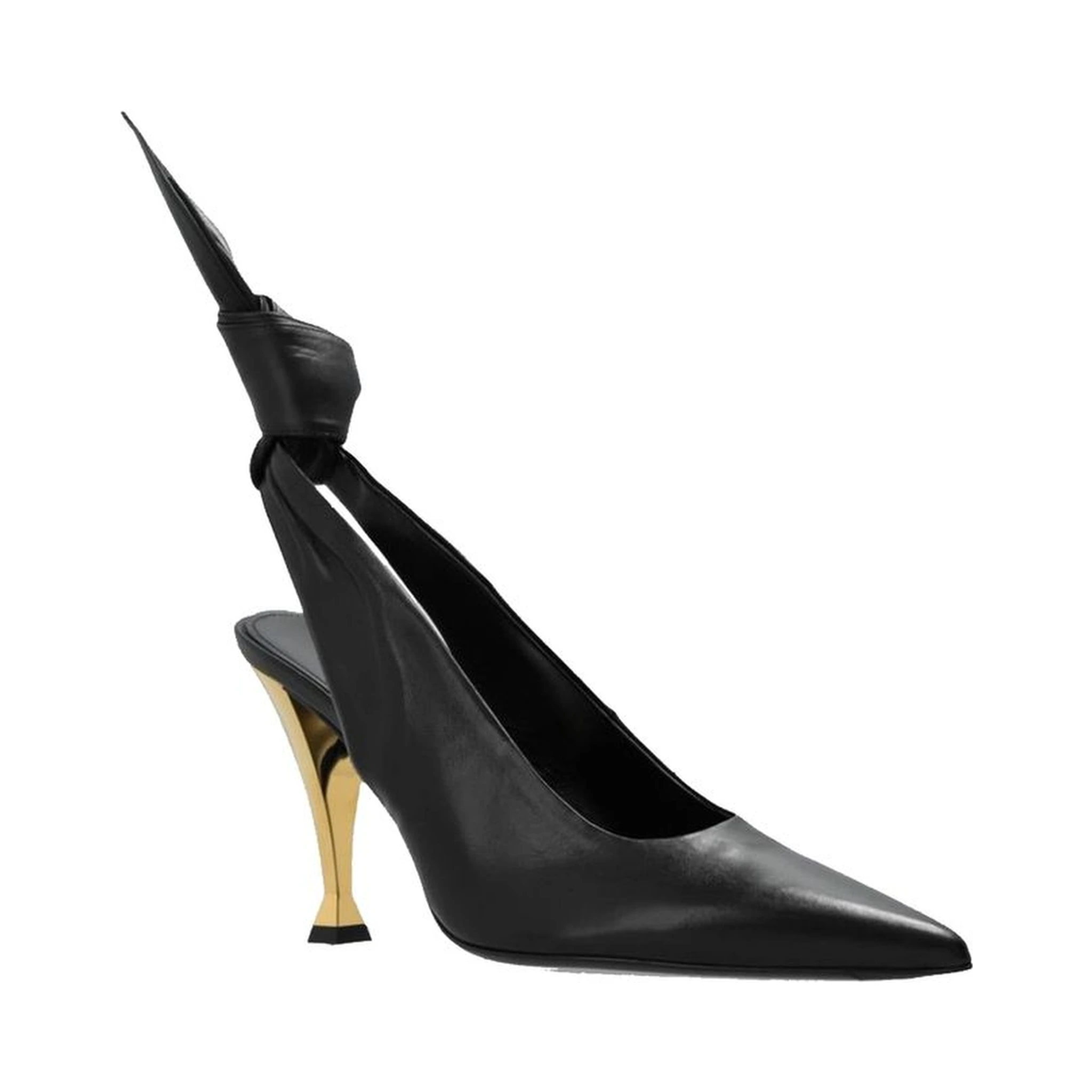 Black Calfskin High Heel Pumps