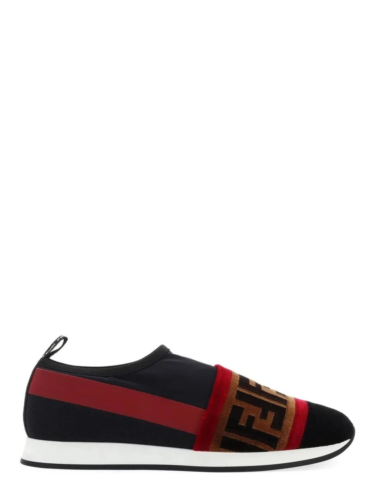 Black Fabric Athletic Sneakers