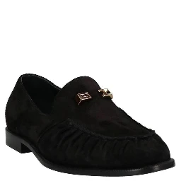 Black Calfskin Slip-On Loafers