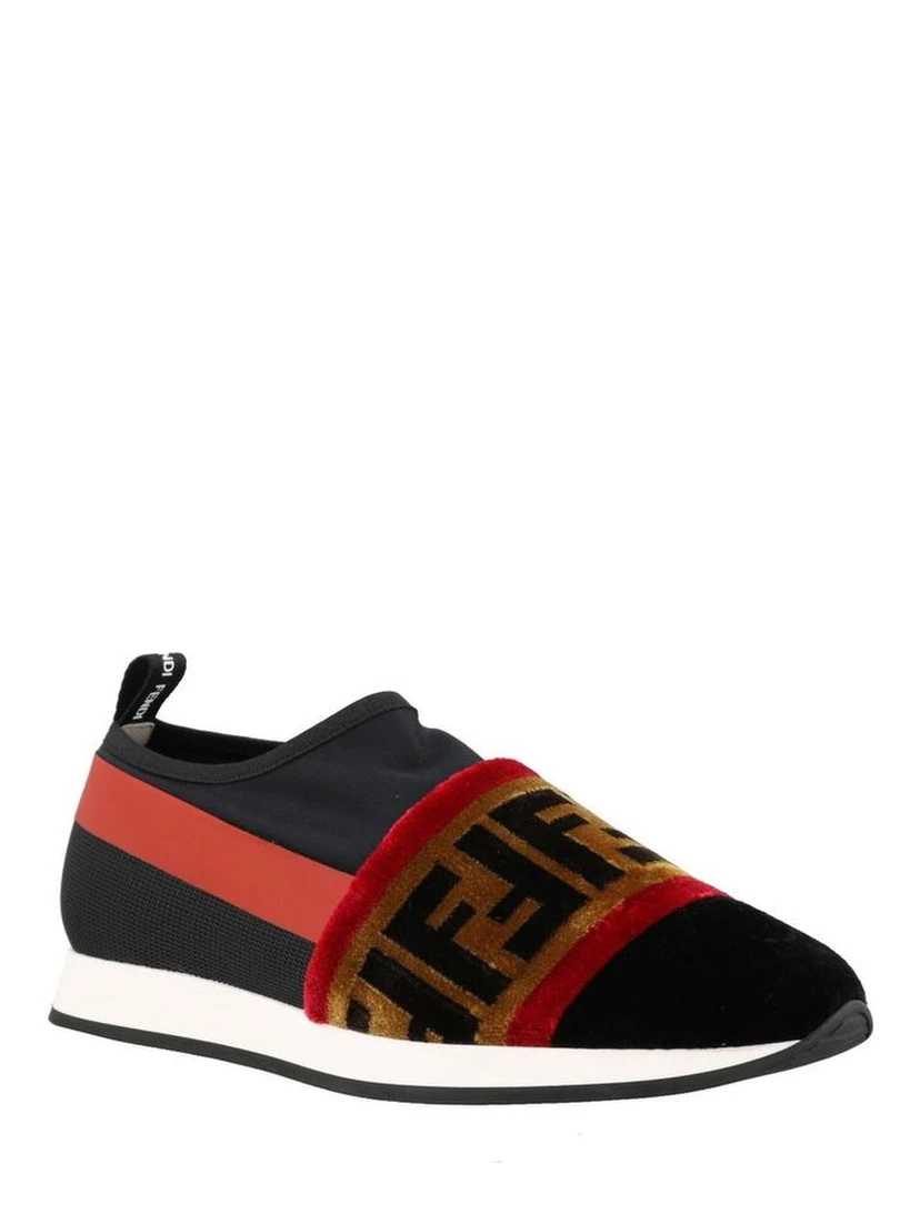 Black Fabric Athletic Sneakers
