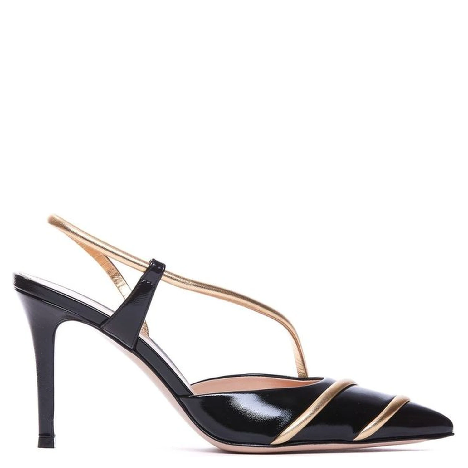 Black Lamb Leather High Heel Pumps