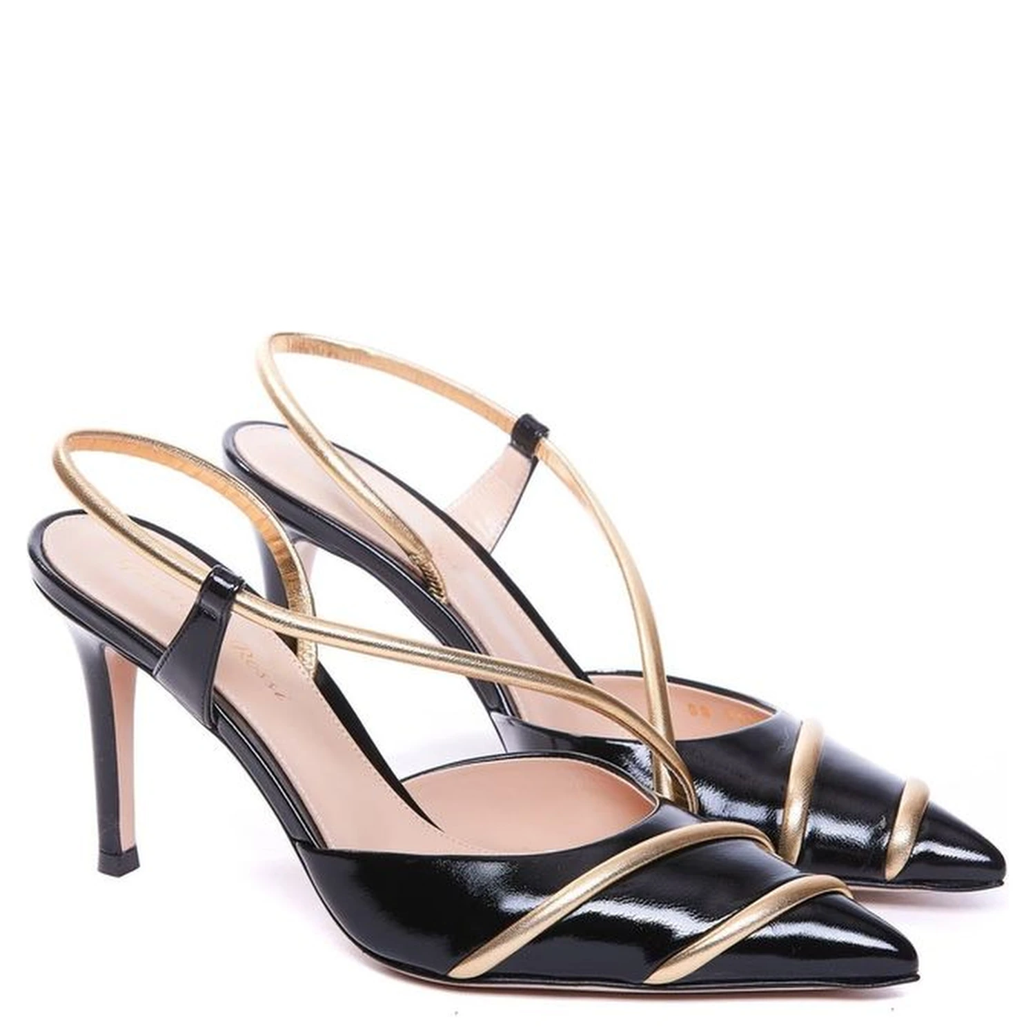 Black Lamb Leather High Heel Pumps