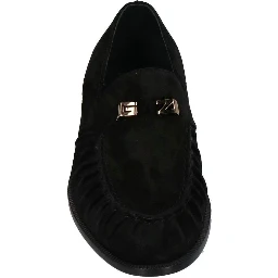 Black Calfskin Slip-On Loafers