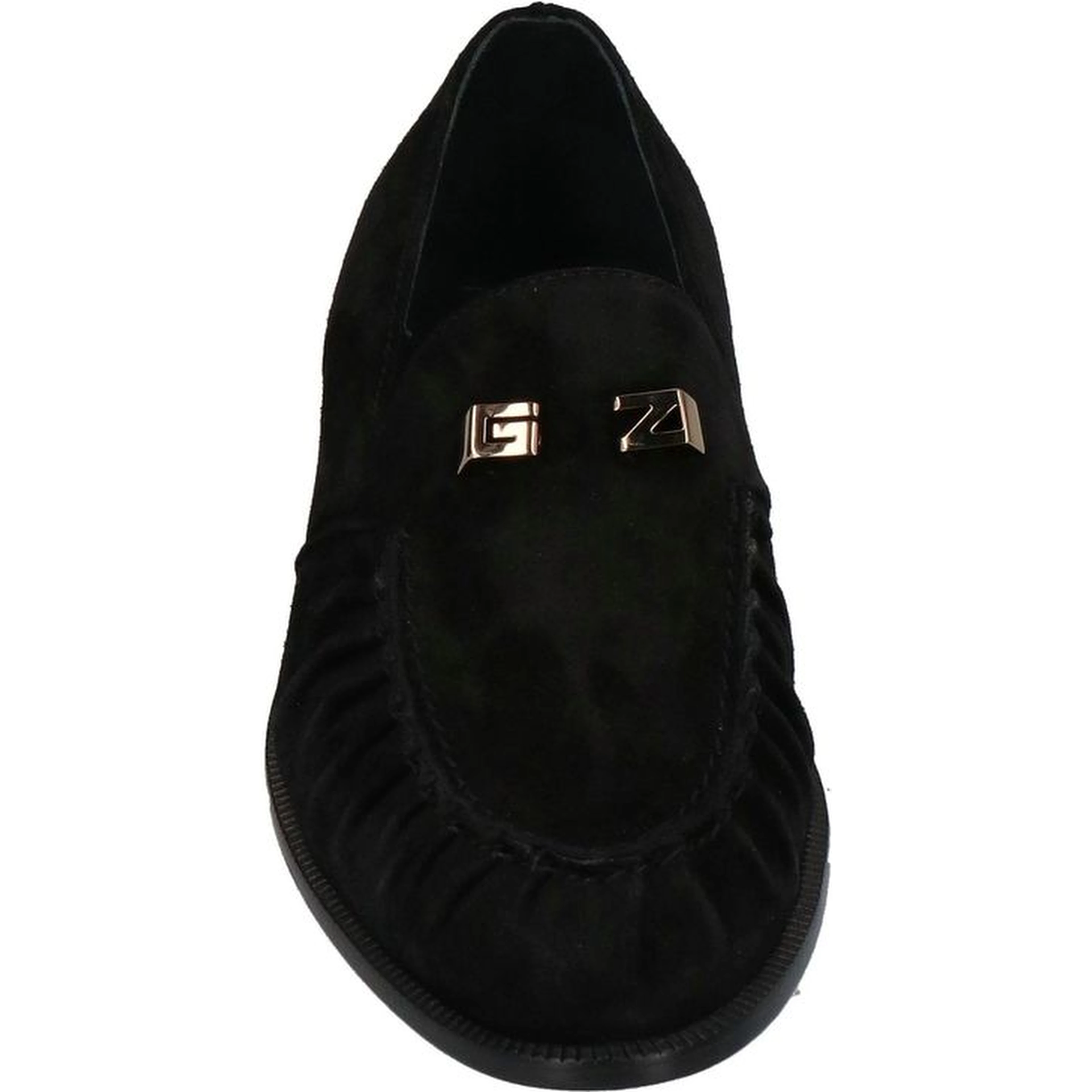 Black Calfskin Slip-On Loafers