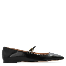 Black Calfskin Ballet Flats
