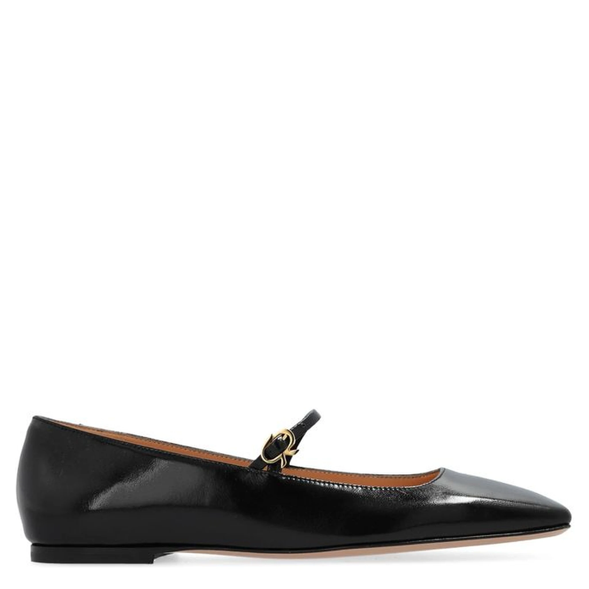 Black Calfskin Ballet Flats