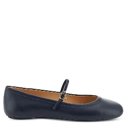 Blue Fabric Ballet Flats