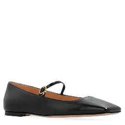 Black Calfskin Ballet Flats