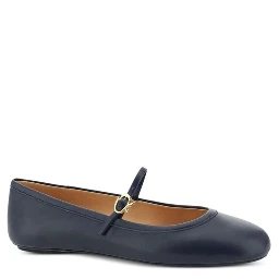 Blue Fabric Ballet Flats