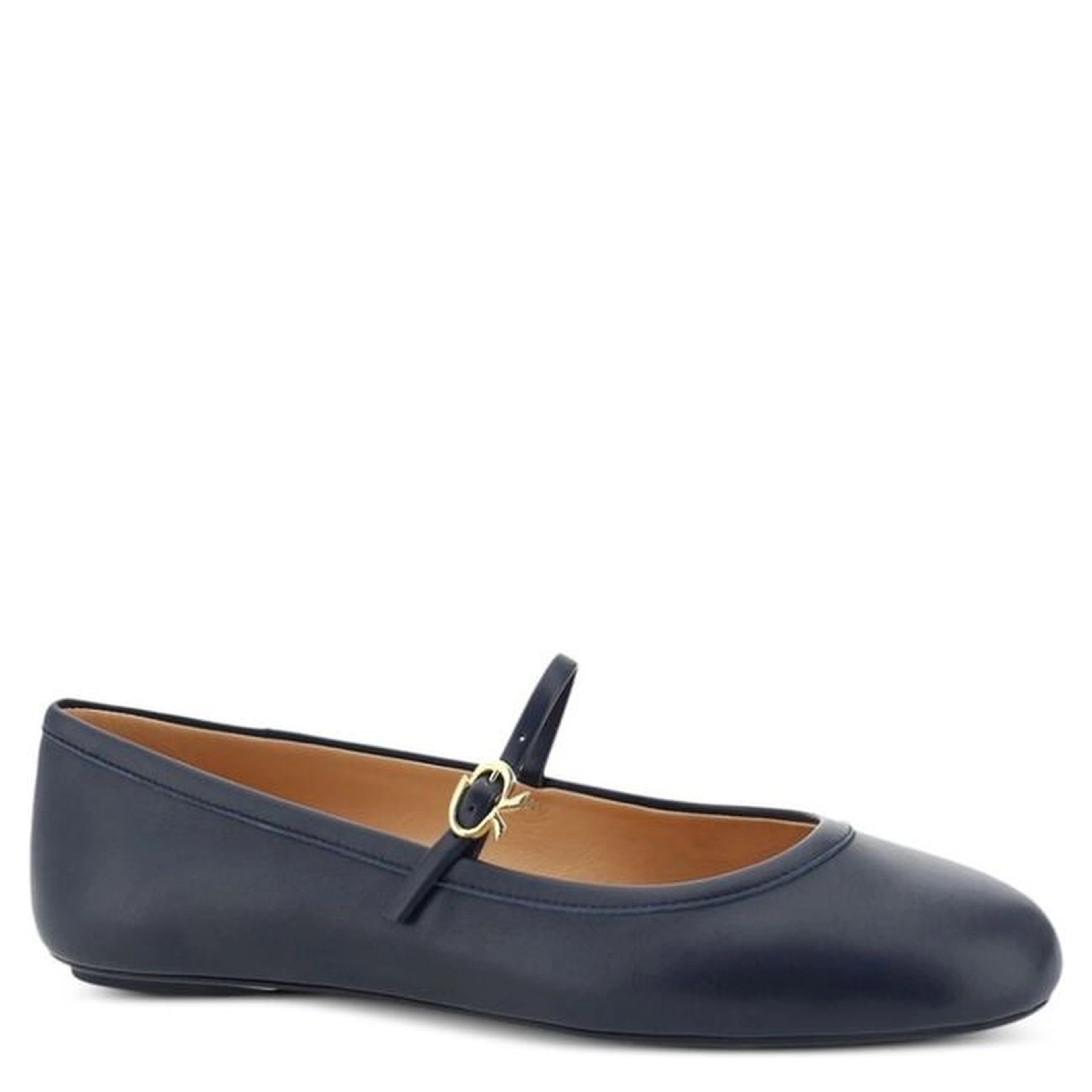 Blue Fabric Ballet Flats