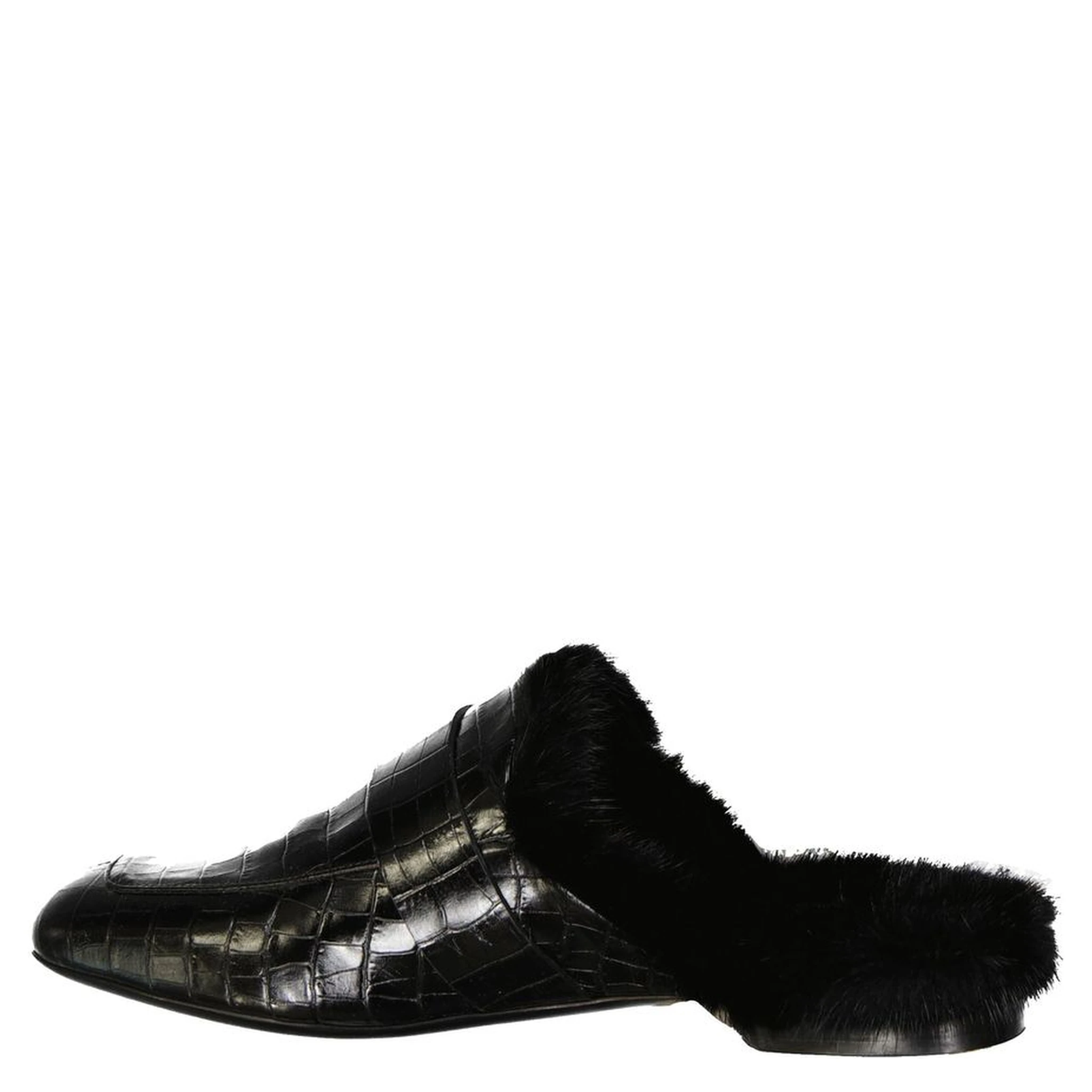 Black Calfskin Mules