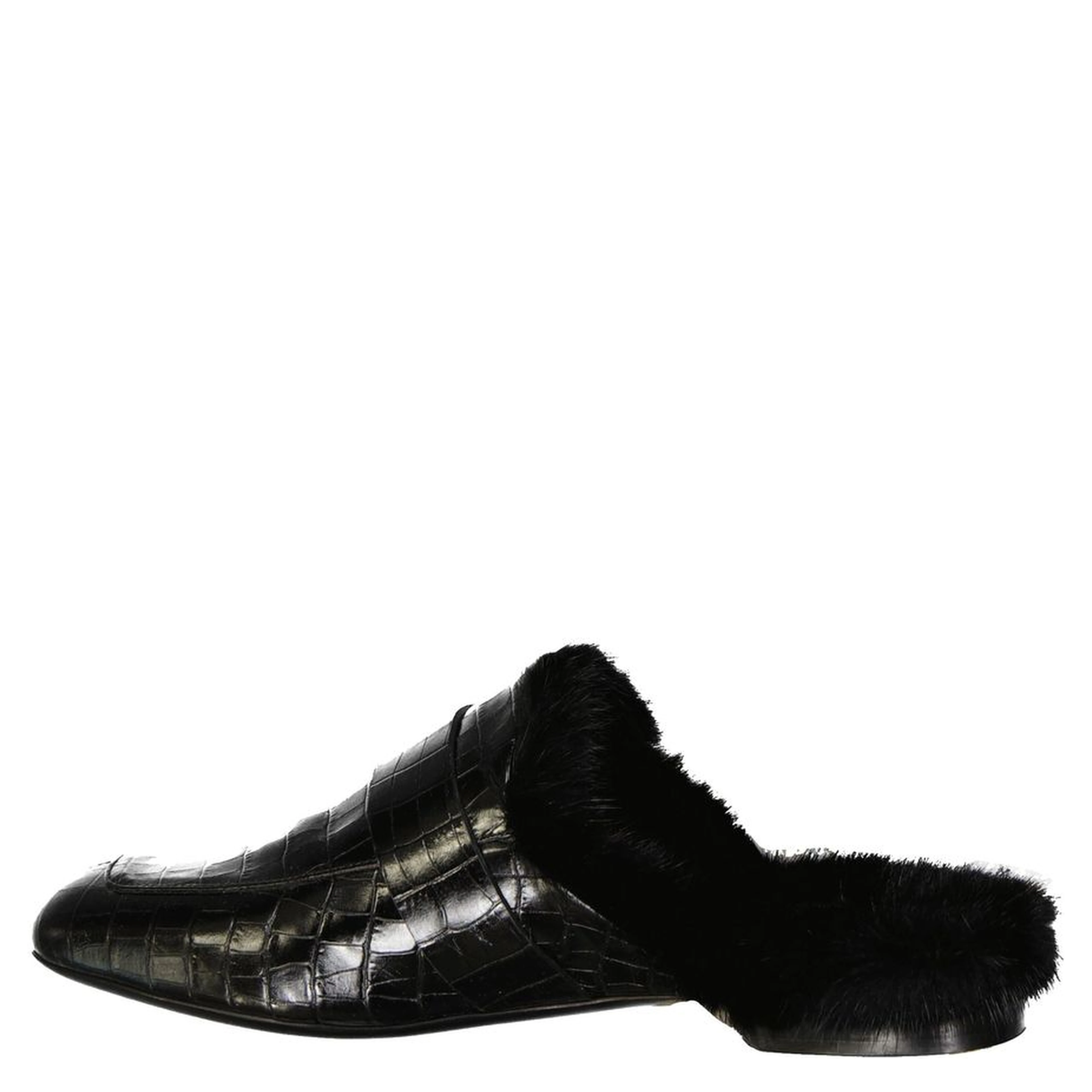 Black Calfskin Mules