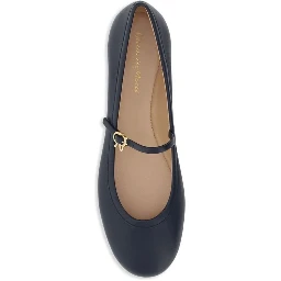 Blue Fabric Ballet Flats