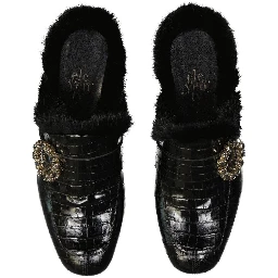 Black Calfskin Mules