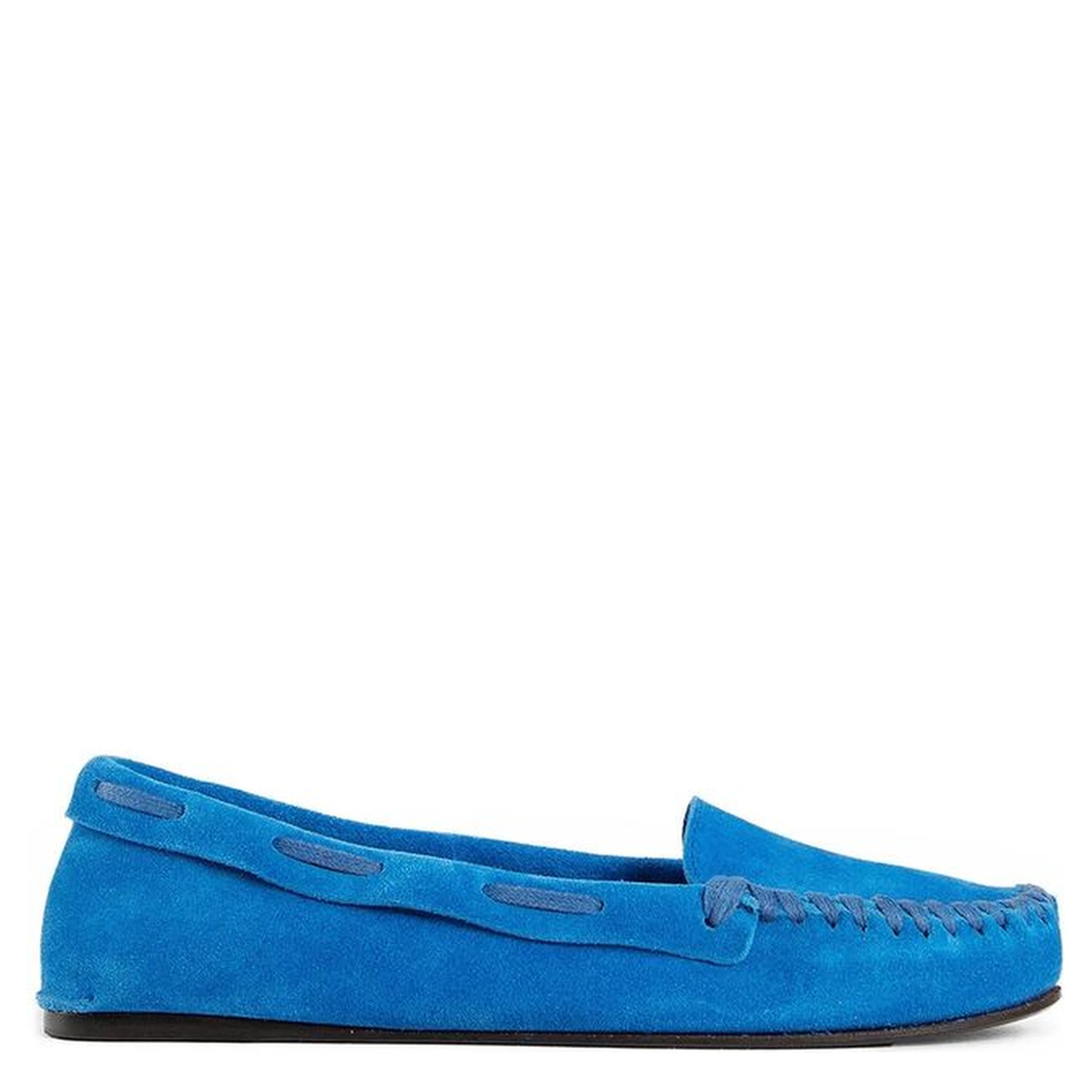 Blue Calfskin Moccassin