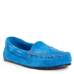 Blue Calfskin Moccassin