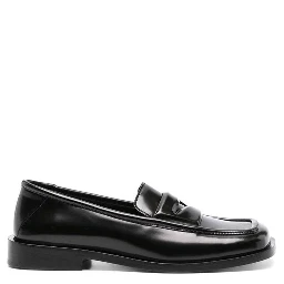 Black Calfskin Slip-On Loafers