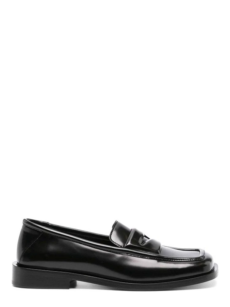 Black Calfskin Slip-On Loafers