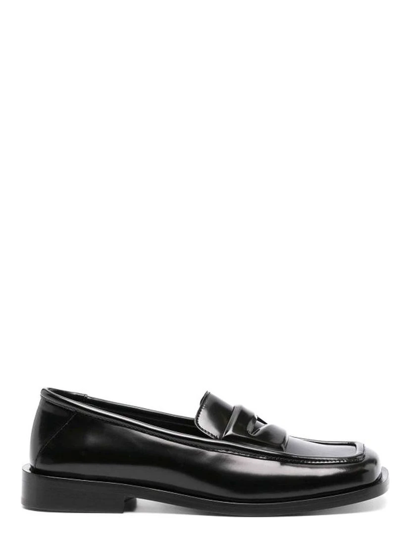 Black Calfskin Slip-On Loafers
