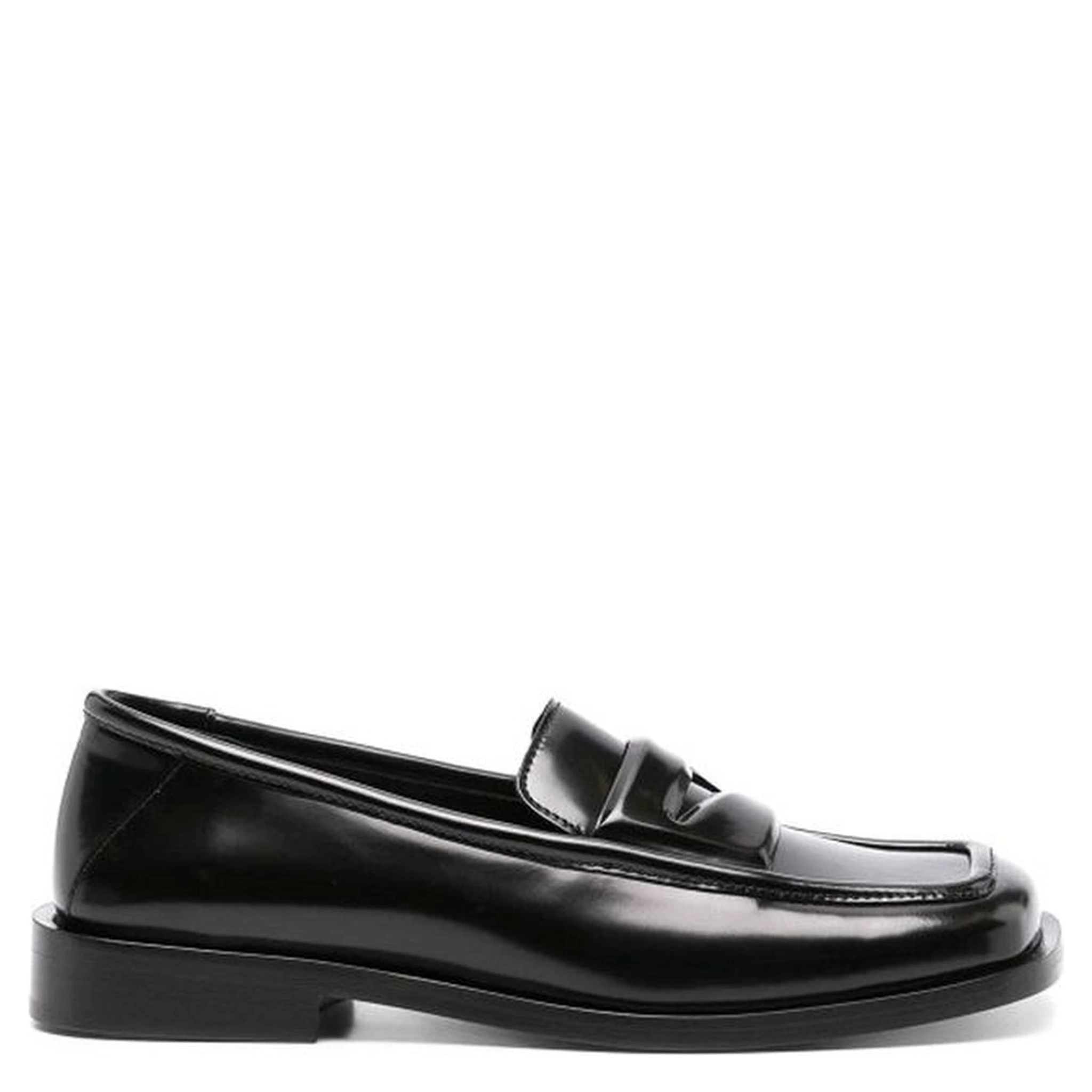 Black Calfskin Slip-On Loafers