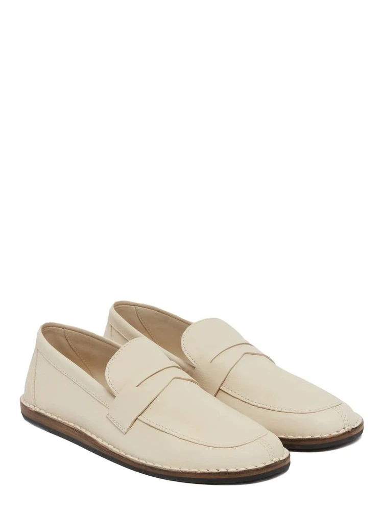 White Calfskin Slip-On Loafers alternative