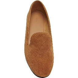 Brown Calfskin Slip-On Loafers