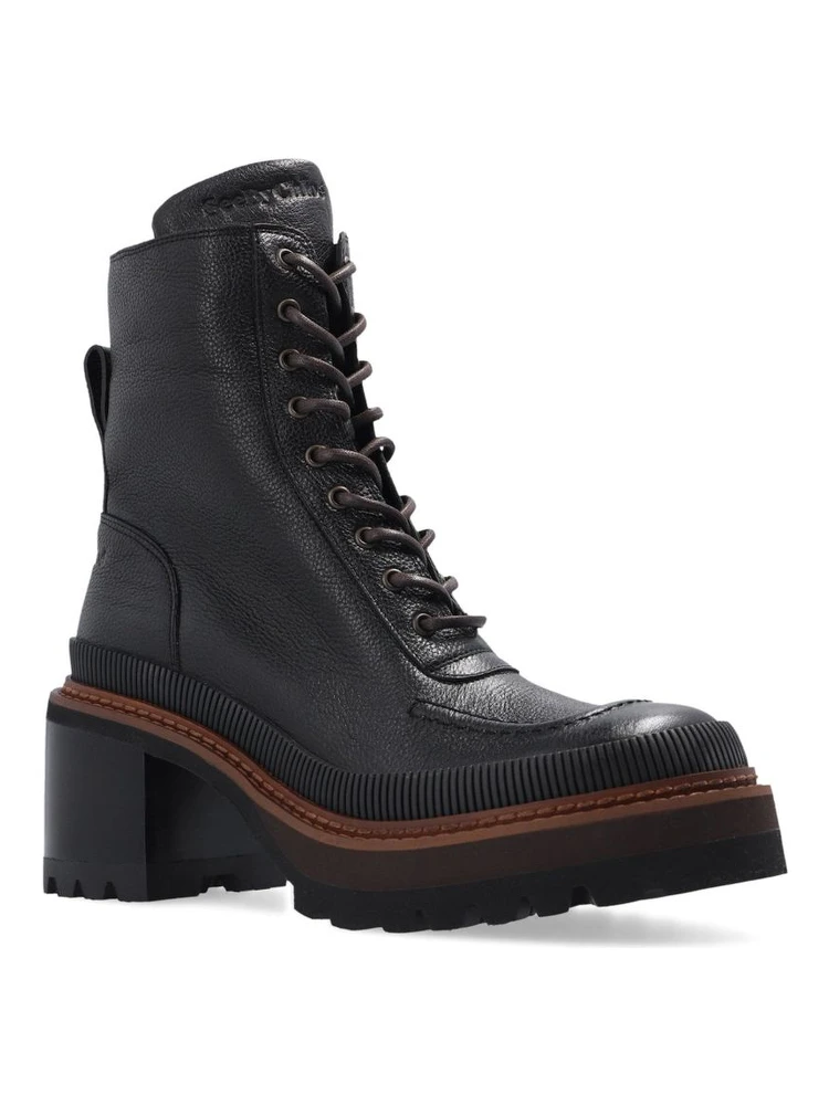 Black Calfskin Lace-Up Boots alternative