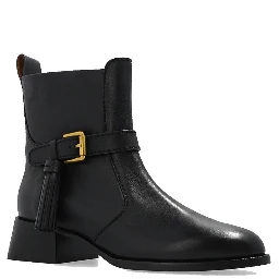 Black Calfskin Ankle Boots