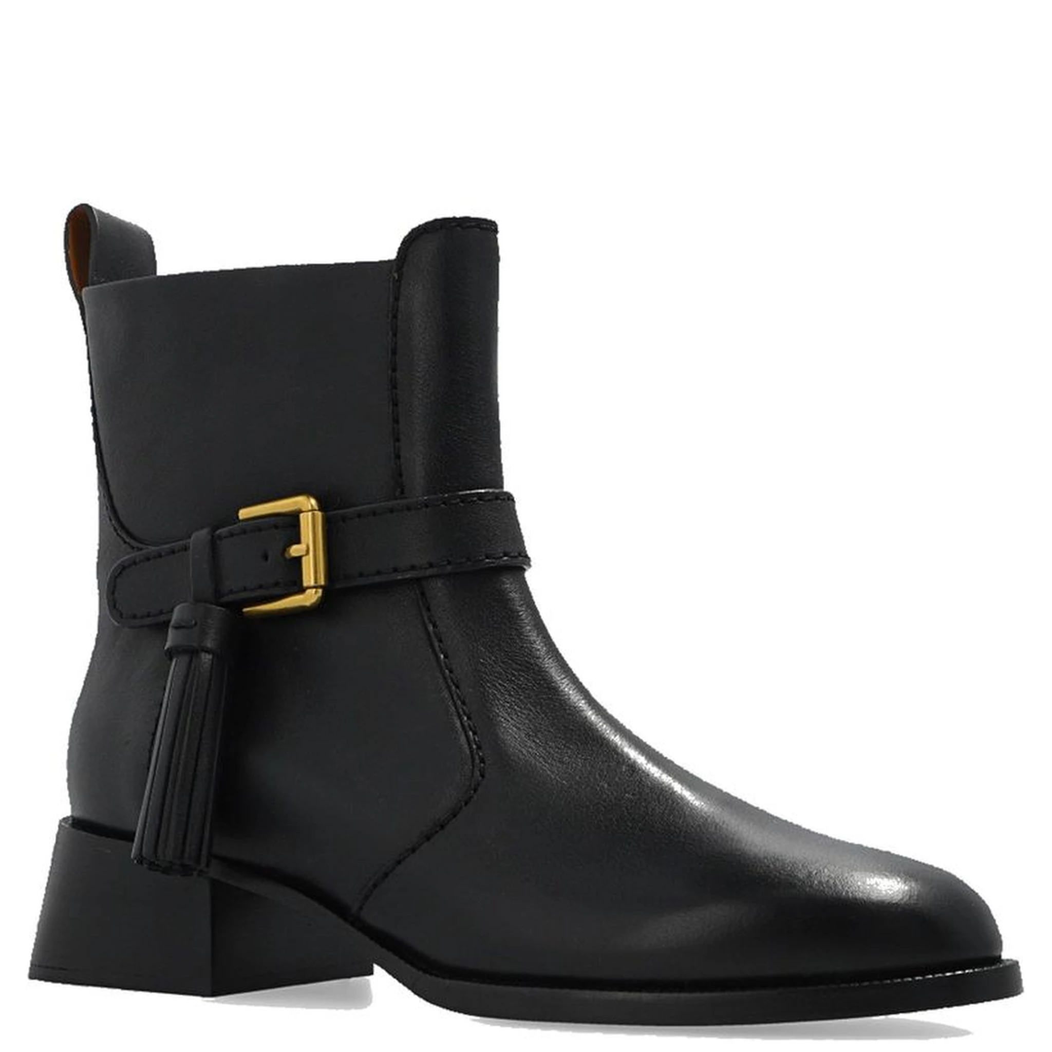 Black Calfskin Ankle Boots