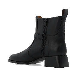 Black Calfskin Ankle Boots