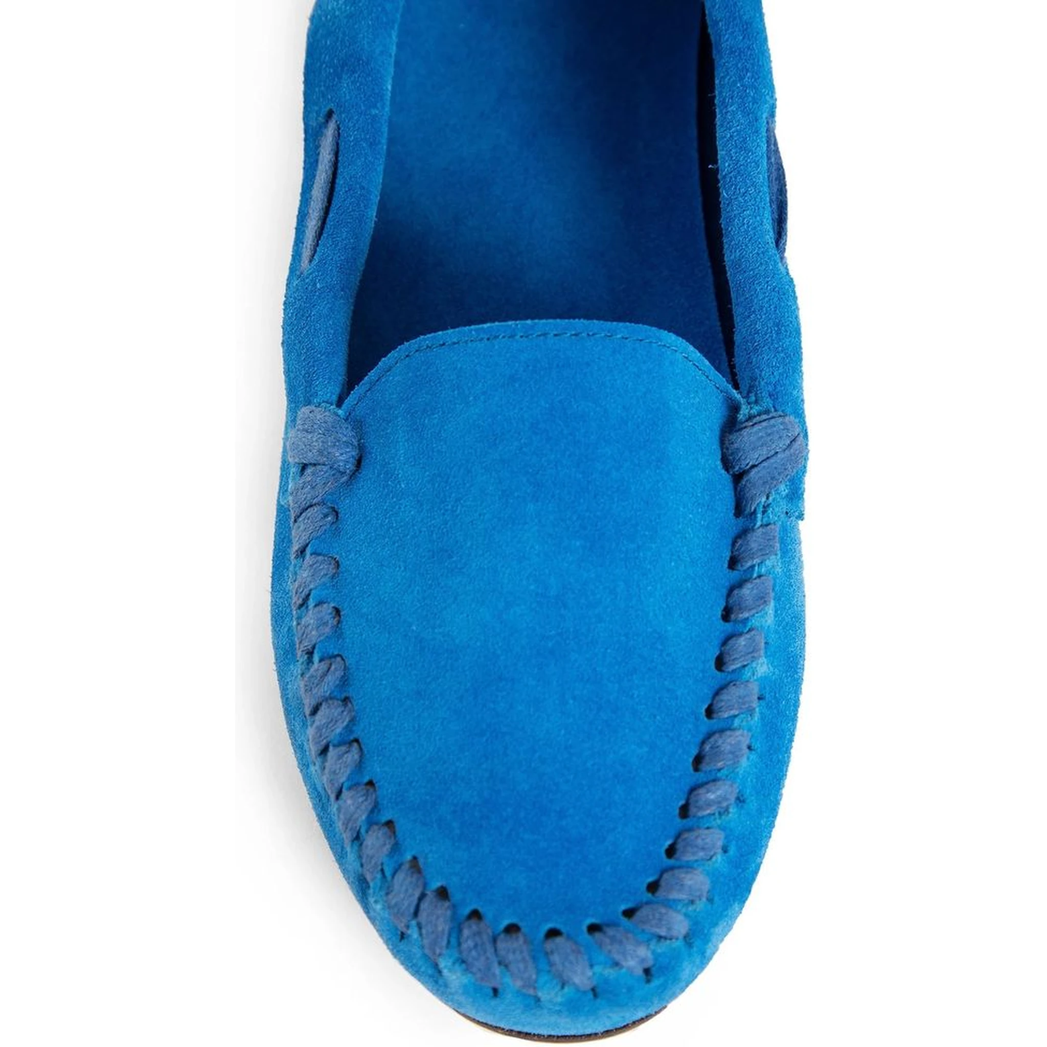 Blue Calfskin Moccassin